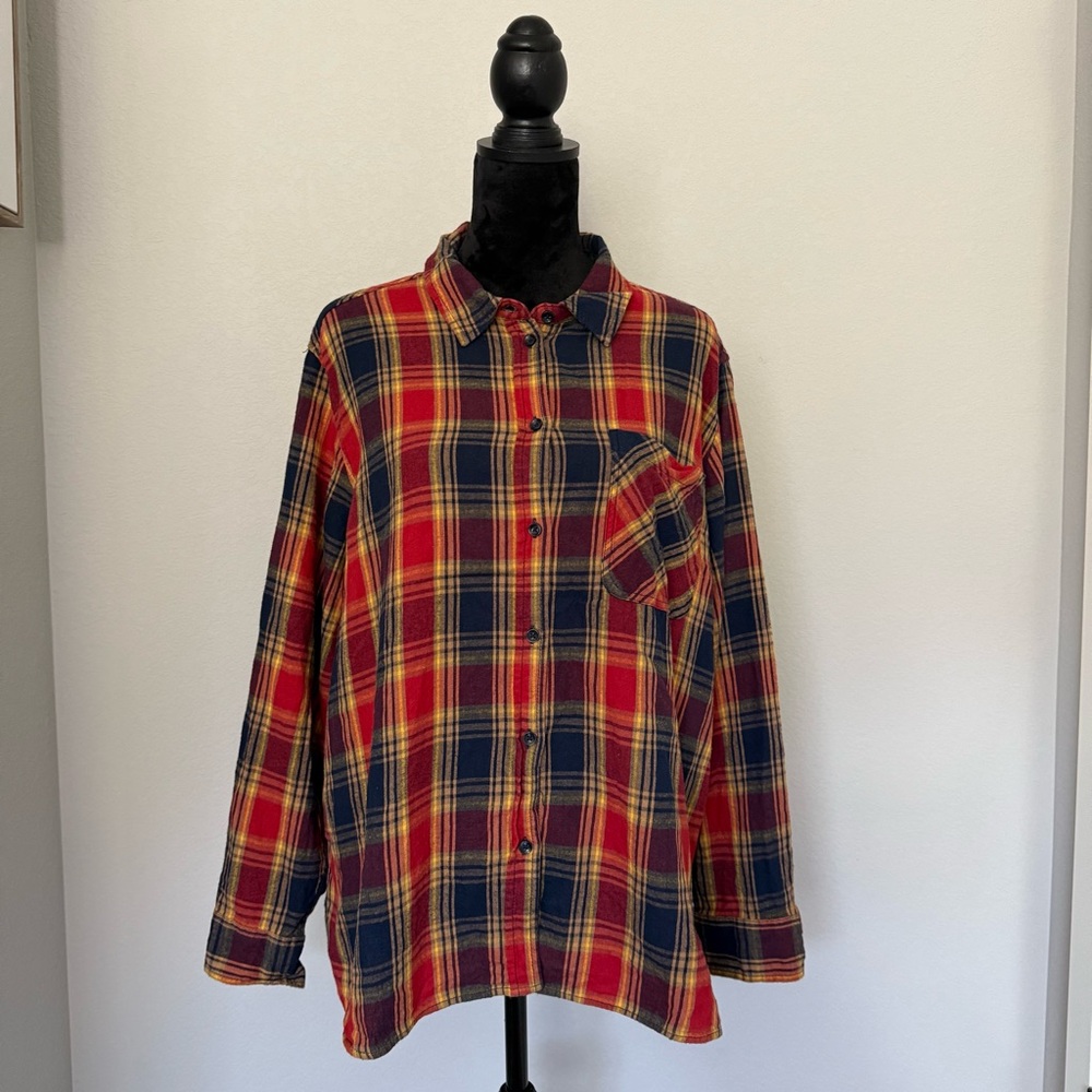 Time and Tru Plaid Button Down Shirt size XXXL (22)